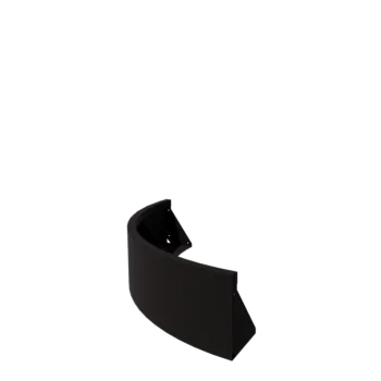 Steel retaining wall - Outer curve - 100 x 100 x 30 cm - RAL9005 matt (black)
