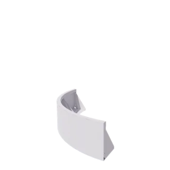 Steel retaining wall - Outer curve - 100 x 100 x 30 cm - RAL9005 matt (white)