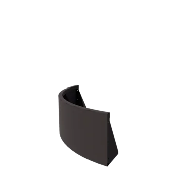Steel retaining wall - Outer curve - 100 x 100 x 40 cm - Other RAL colour