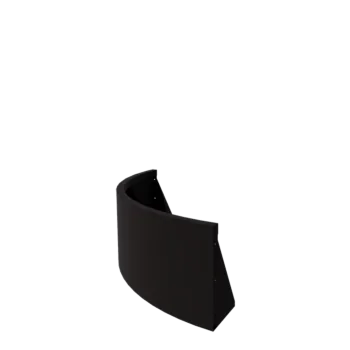 Steel retaining wall - Outer curve - 100 x 100 x 40 cm - RAL9005 matt (black)