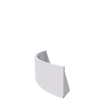 Steel retaining wall - Outer curve - 100 x 100 x 40 cm - RAL9005 matt (white)