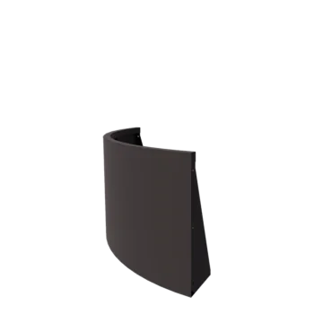 Steel retaining wall - Outer curve - 100 x 100 x 60 cm - RAL7016 matt (anthracite grey)