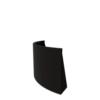 Steel retaining wall - Outer curve - 100 x 100 x 60 cm - RAL9005 matt (black)
