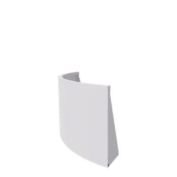 Steel retaining wall - Outer curve - 100 x 100 x 60 cm - RAL9005 matt (white)