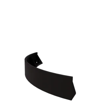 Steel retaining wall - Outer curve - 150 x 150 x 30 cm - RAL9005 matt (black)