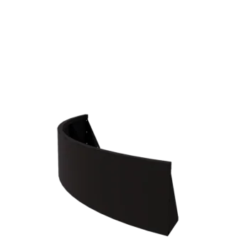 Steel retaining wall - Outer curve - 150 x 150 x 40 cm - RAL9005 matt (black)