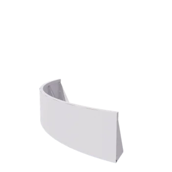 Steel retaining wall - Outer curve - 150 x 150 x 40 cm - RAL9005 matt (white)
