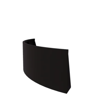 Steel retaining wall - Outer curve - 150 x 150 x 60 cm - RAL9005 matt (black)