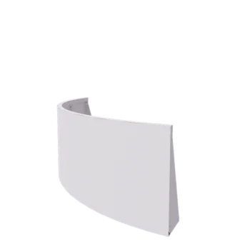 Steel retaining wall - Outer curve - 150 x 150 x 60 cm - RAL9005 matt (white)