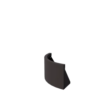 Steel retaining wall - Outer curve - 50 x 50 x 30 cm - RAL7016 matt (anthracite grey)