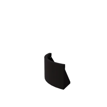 Steel retaining wall - Outer curve - 50 x 50 x 30 cm - RAL9005 matt (black)