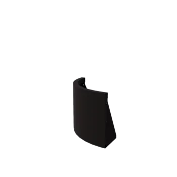 Steel retaining wall - Outer curve - 50 x 50 x 40 cm - RAL9005 matt (black)