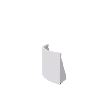 Steel retaining wall - Outer curve - 50 x 50 x 40 cm - RAL9005 matt (white)