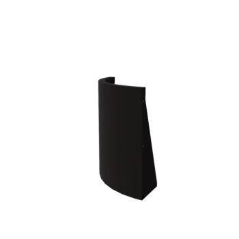 Steel retaining wall - Outer curve - 50 x 50 x 60 cm - RAL9005 matt (black)