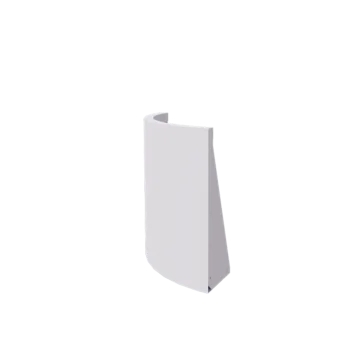 Steel retaining wall - Outer curve - 50 x 50 x 60 cm - RAL9005 matt (white)