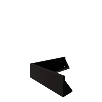 Steel retaining wall - Outer corner - 100 x 100 x 30 cm - RAL9005 matt (black)
