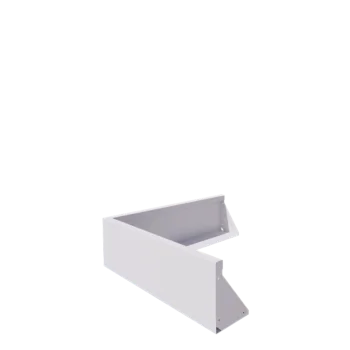 Steel retaining wall - Outer corner - 100 x 100 x 30 cm - RAL9005 matt (white)