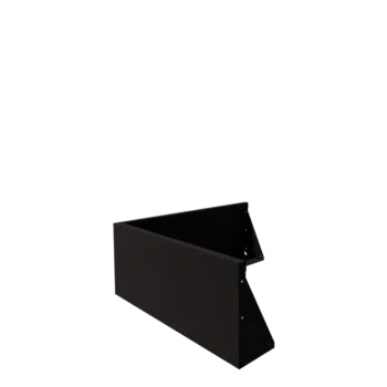 Steel retaining wall - Outer corner - 100 x 100 x 40 cm - RAL9005 matt (black)