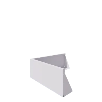 Steel retaining wall - Outer corner - 100 x 100 x 40 cm - RAL9005 matt (white)