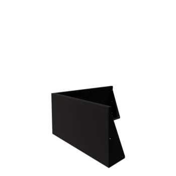 Steel retaining wall - Outer corner - 100 x 100 x 50 cm - RAL9005 matt (black)