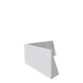 Steel retaining wall - Outer corner - 100 x 100 x 50 cm - RAL9005 matt (white)