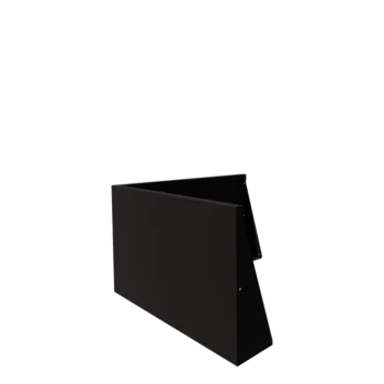 Steel retaining wall - Outer corner - 100 x 100 x 60 cm - RAL9005 matt (black)