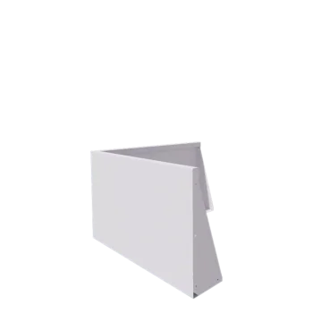 Steel retaining wall - Outer corner - 100 x 100 x 60 cm - RAL9005 matt (white)