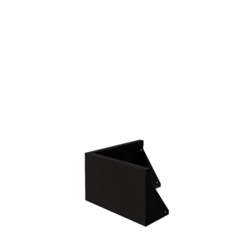 Steel retaining wall - Outer corner - 50 x 50 x 30 cm - RAL9005 matt (black)