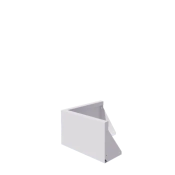 Steel retaining wall - Outer corner - 50 x 50 x 30 cm - RAL9005 matt (white)