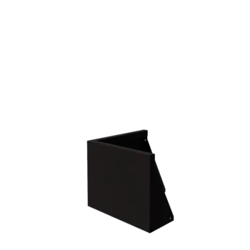 Steel retaining wall - Outer corner - 50 x 50 x 40 cm - RAL9005 matt (black)