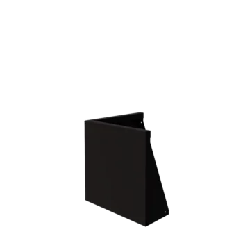 Steel retaining wall - Outer corner - 50 x 50 x 50 cm - RAL9005 matt (black)