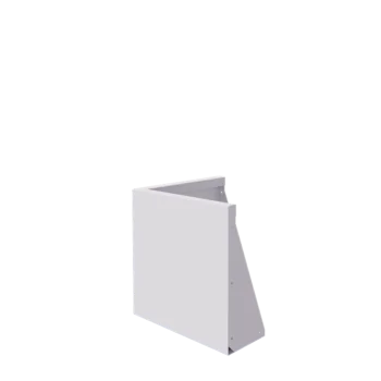 Steel retaining wall - Outer corner - 50 x 50 x 50 cm - RAL9005 matt (white)