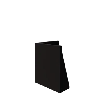 Steel retaining wall - Outer corner - 50 x 50 x 60 cm - RAL9005 matt (black)