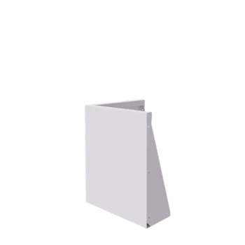 Steel retaining wall - Outer corner - 50 x 50 x 60 cm - RAL9005 matt (white)