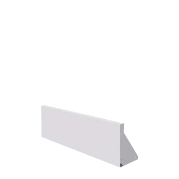 Steel retaining wall - Straight - 100 x 30 cm - RAL9005 matt (white)