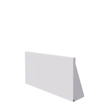 Steel retaining wall - Straight - 100 x 50 cm - RAL9005 matt (white)