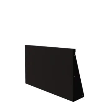 Steel retaining wall - Straight - 100 x 60 cm - RAL9005 matt (black)