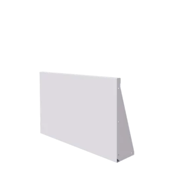 Steel retaining wall - Straight - 100 x 60 cm - RAL9005 matt (white)