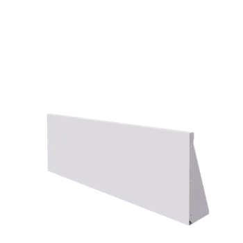 Steel retaining wall - Straight - 150 x 50 cm - RAL9005 matt (white)