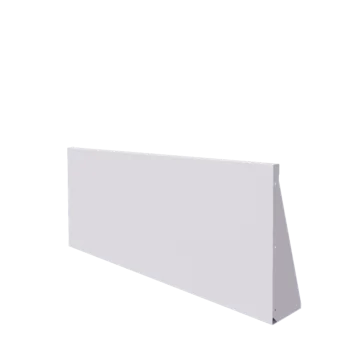 Steel retaining wall - Straight - 150 x 60 cm - RAL9005 matt (white)
