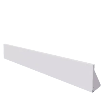 Steel retaining wall - Straight - 200 x 30 cm - RAL9005 matt (white)