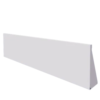 Steel retaining wall - Straight - 200 x 50 cm - RAL9005 matt (white)