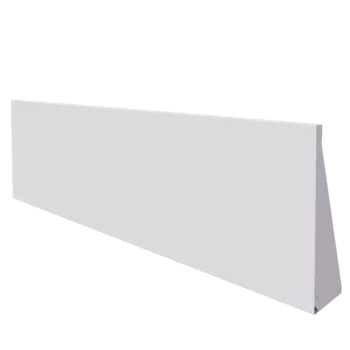 Steel retaining wall - Straight - 200 x 60 cm - RAL9005 matt (white)