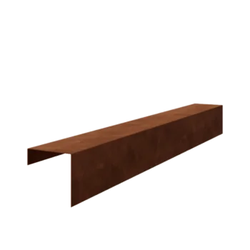 Corten steel edging U-profile - 15 x 15 x 5 cm - 240 cm