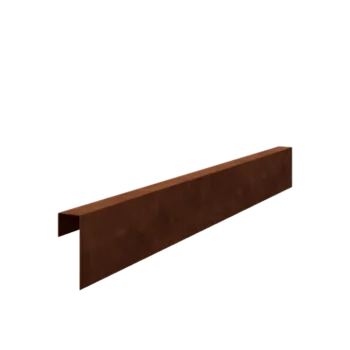 Corten steel edging U-profile - 15 x 5 x 5 cm - 150 cm