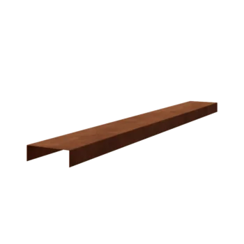 Corten steel edging U-profile - 5 x 15 x 5 cm - 240 cm