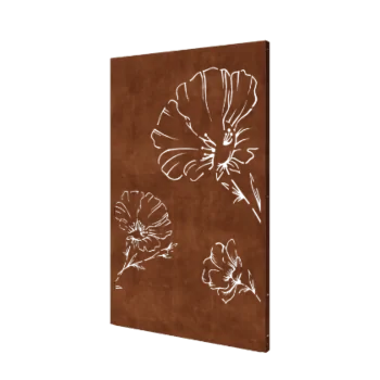 Corten steel garden panel - Poppy - 120 x 6 x 190 cm
