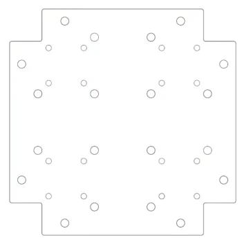 Galvanised bottom plate - 30 x 30 cm