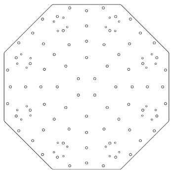 Galvanised bottom plate - Octagon - 72,4 x 72,4 cm
