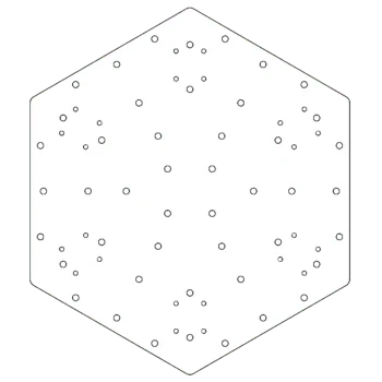 Galvanised bottom plate - Hexagon - 59,3 x 52 cm